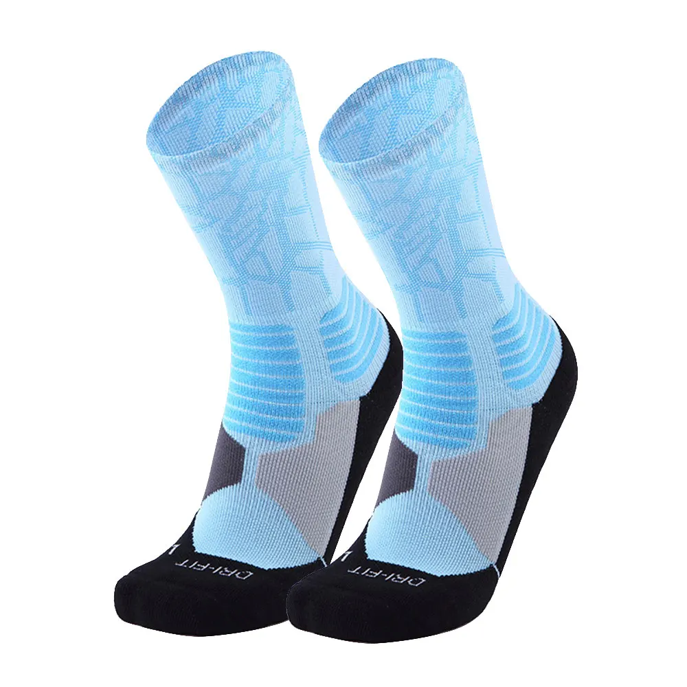 1 пара, мужские спортивные носки с подушками, нейлоновые Компрессионные спортивные баскетбольные носки с поддержкой арки