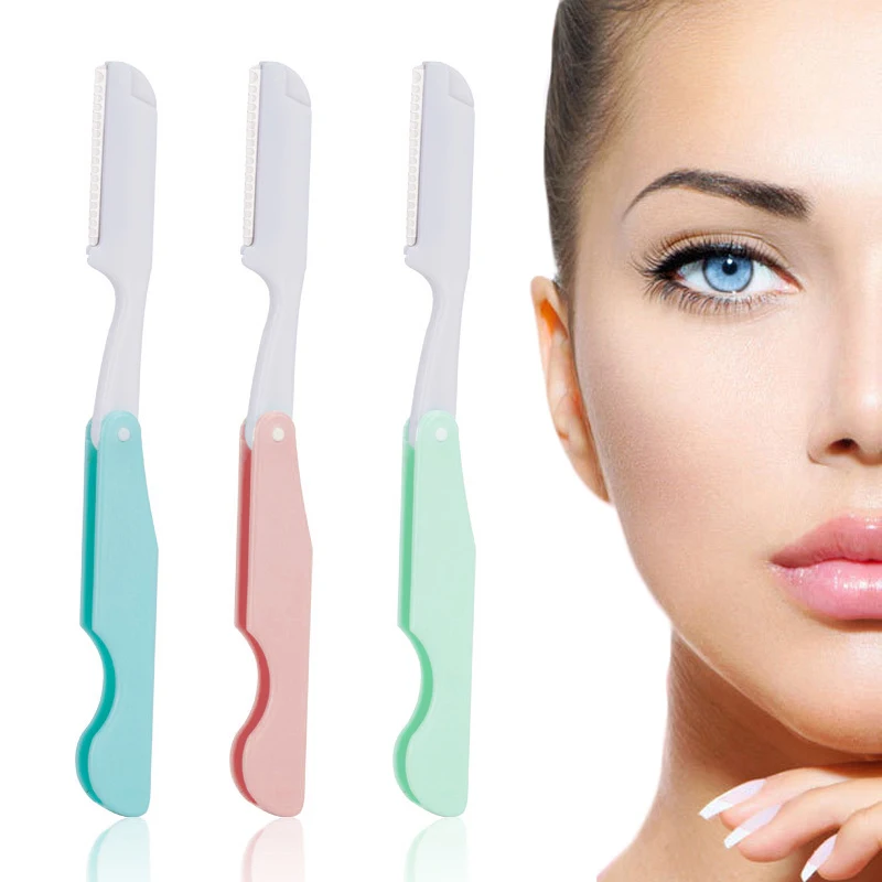 

2019 Hot and New Product Women Facial Face Eyebrow Razor Trimmer Shaver Blades with Replaceable Blade Random Color