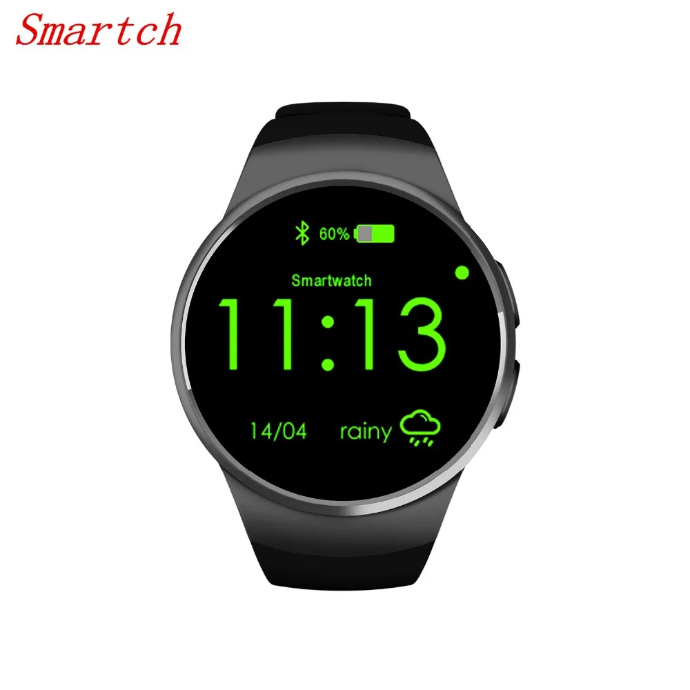 Smartch kw18 Smart Watch ES SIM mtk2520 1.3 дюймов SmartWatch серебряный/золотой/черный с пульсометр
