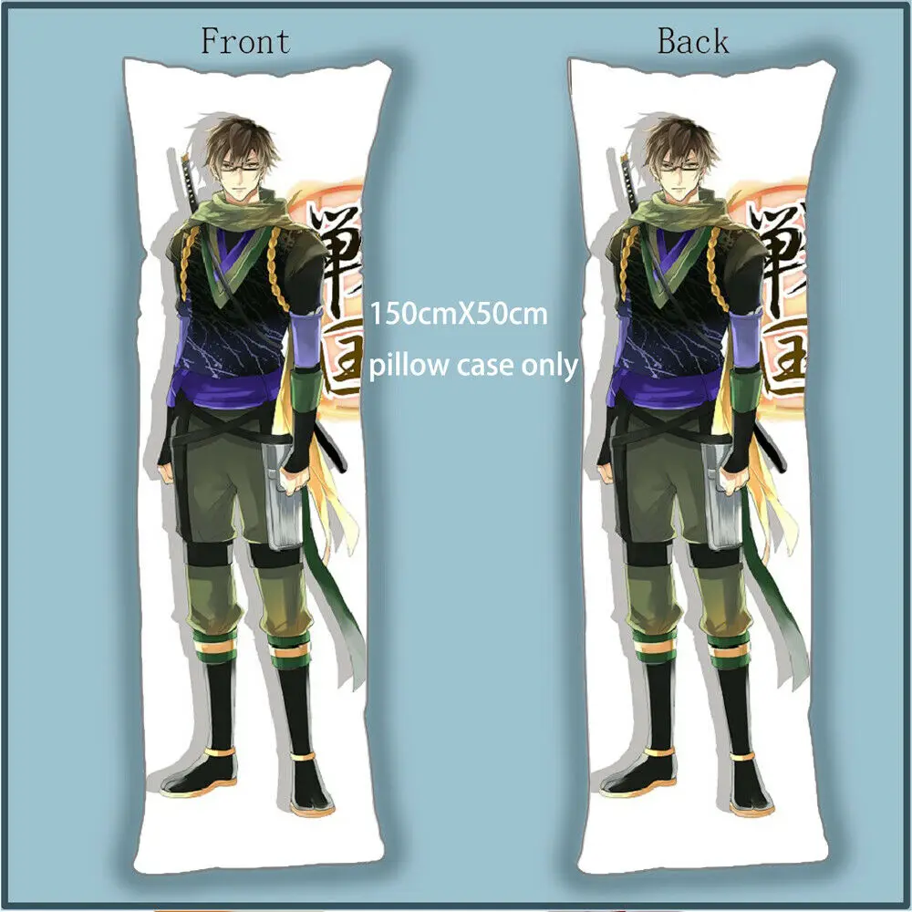 Наволочки аниме на подушки Чехол Ikemen Sengoku Dakimakura SARUTOBI SASUK 150x50 см|Наволочка| |