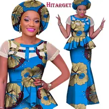 African Ankara Print Skirt Set Unique Handmade Mermaid Skirt and Top Set Clothing Wedding Guest Dress Skirt with Head Tie WY1557 girls geometric print top with solid skirt