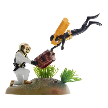 

Resin Aquarium Decoration Treasure Hunter Diver Fish Tank Ornament Landscape Accessories For Aquarium Fish Tank Decoration