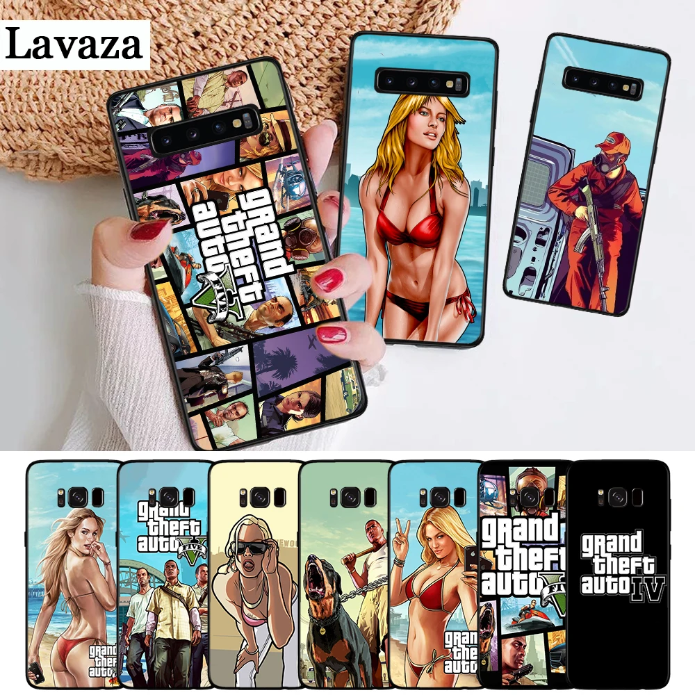 

Lavaza rockstar gta 5 Grand Theft Newly Silicone Case for Samsung S6 Edge S7 S8 Plus S9 S10 S10e Note 8 9 M10 M20 M30