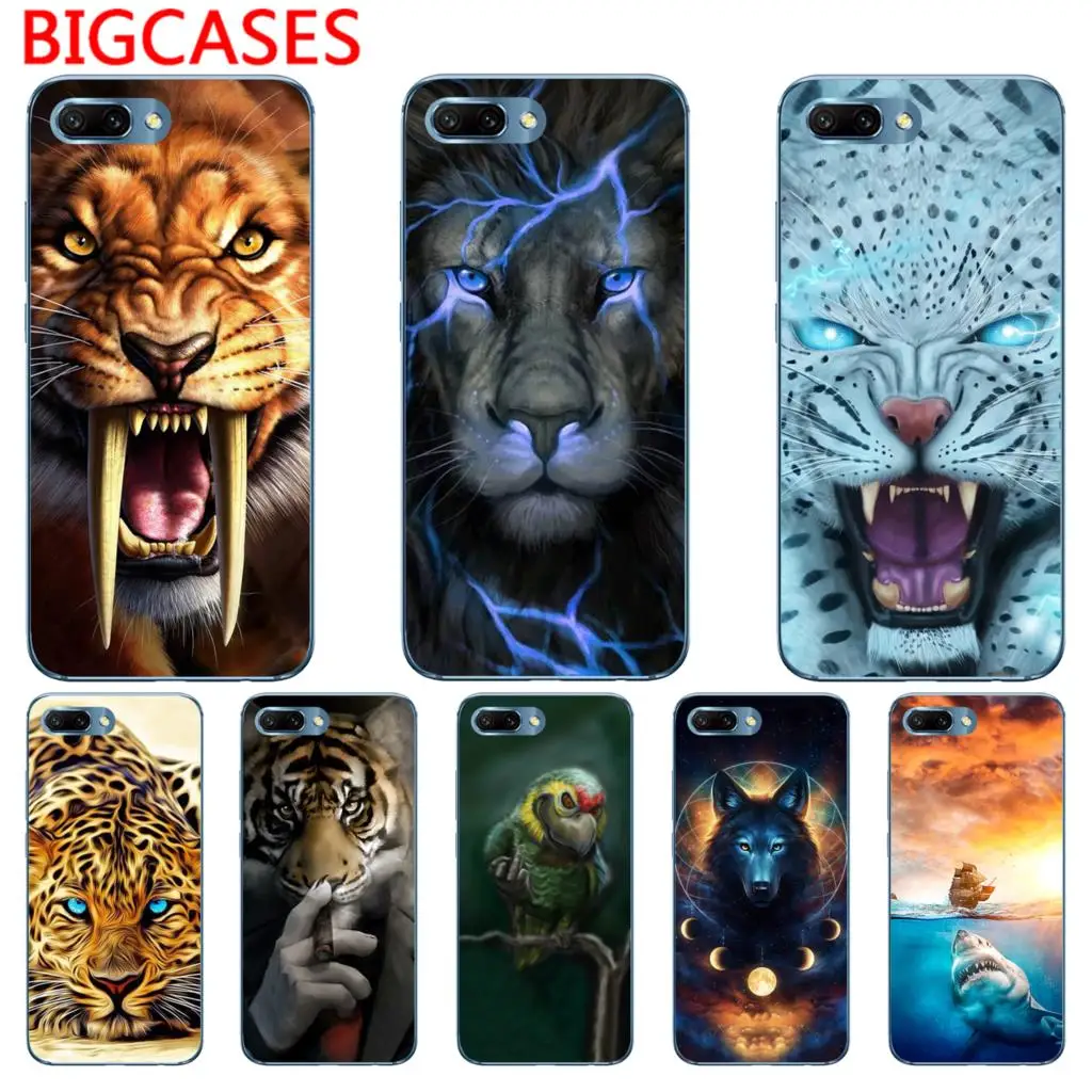

For Huawei Honor 6A 7X 8 8X 9 10 Lite Case Cover Soft TPU Silicone Fundas Popular Animal Printed Protective Phone Back Shell