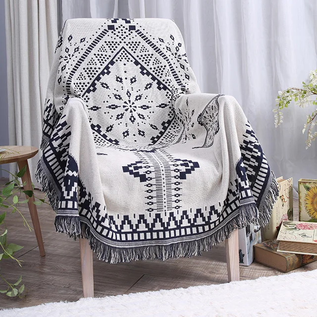 Practical Cotton Geometric Blanket Super Soft Sofa Decorative Custom Decorative Blankets And Throws Practical Cotton Geometric Blanket Super Soft Sofa Decorative Custom Decorative Blankets And Throws