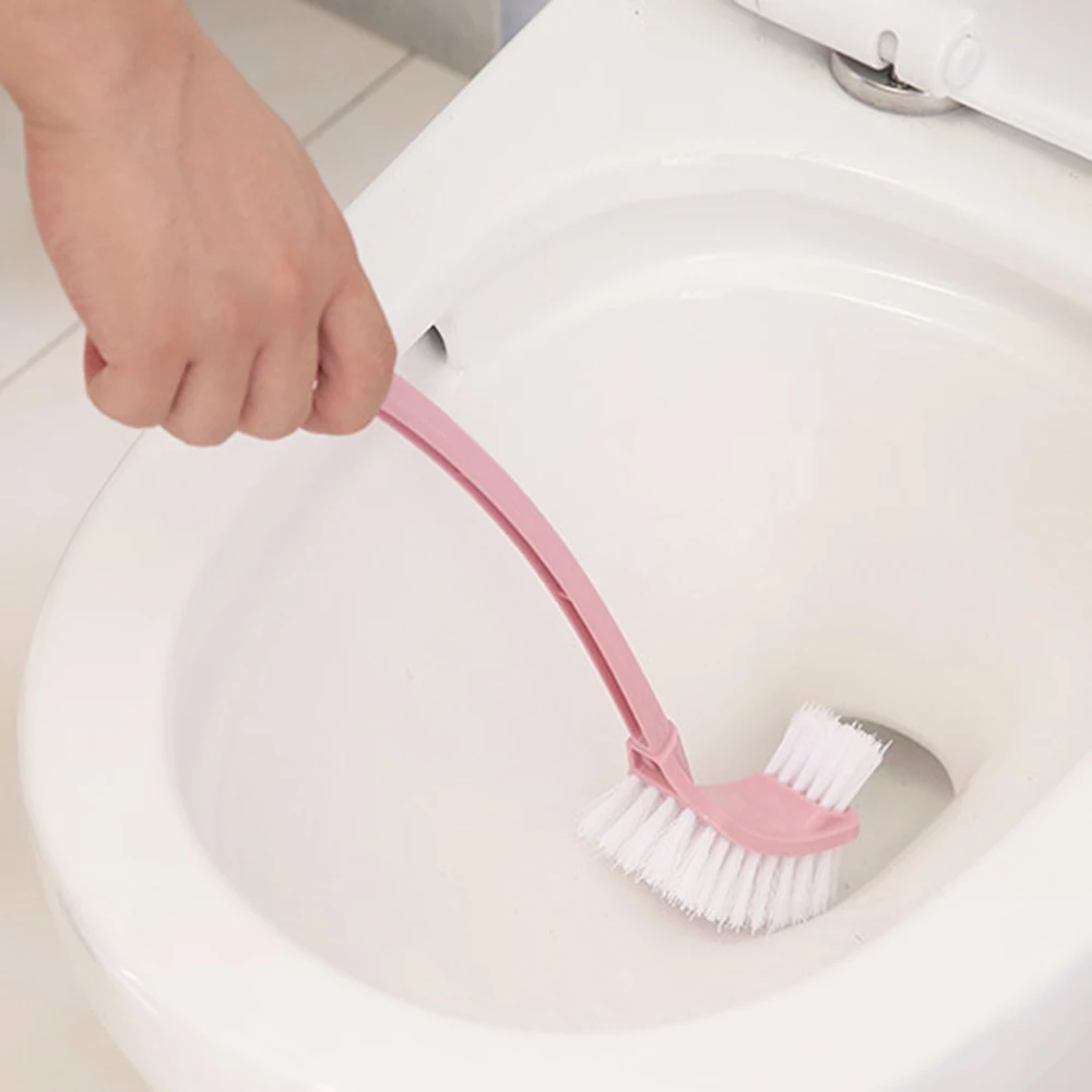 Brush Toilet Brush & Holder Set Long Handle Portable Double Sided