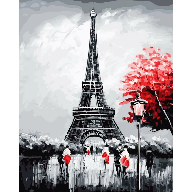 

5D Diy Diamond Painting Handmade Cross Stitch Kit Diamond Embroidery Eiffel Tower Diamond Mosaic Paste Pattern Beads
