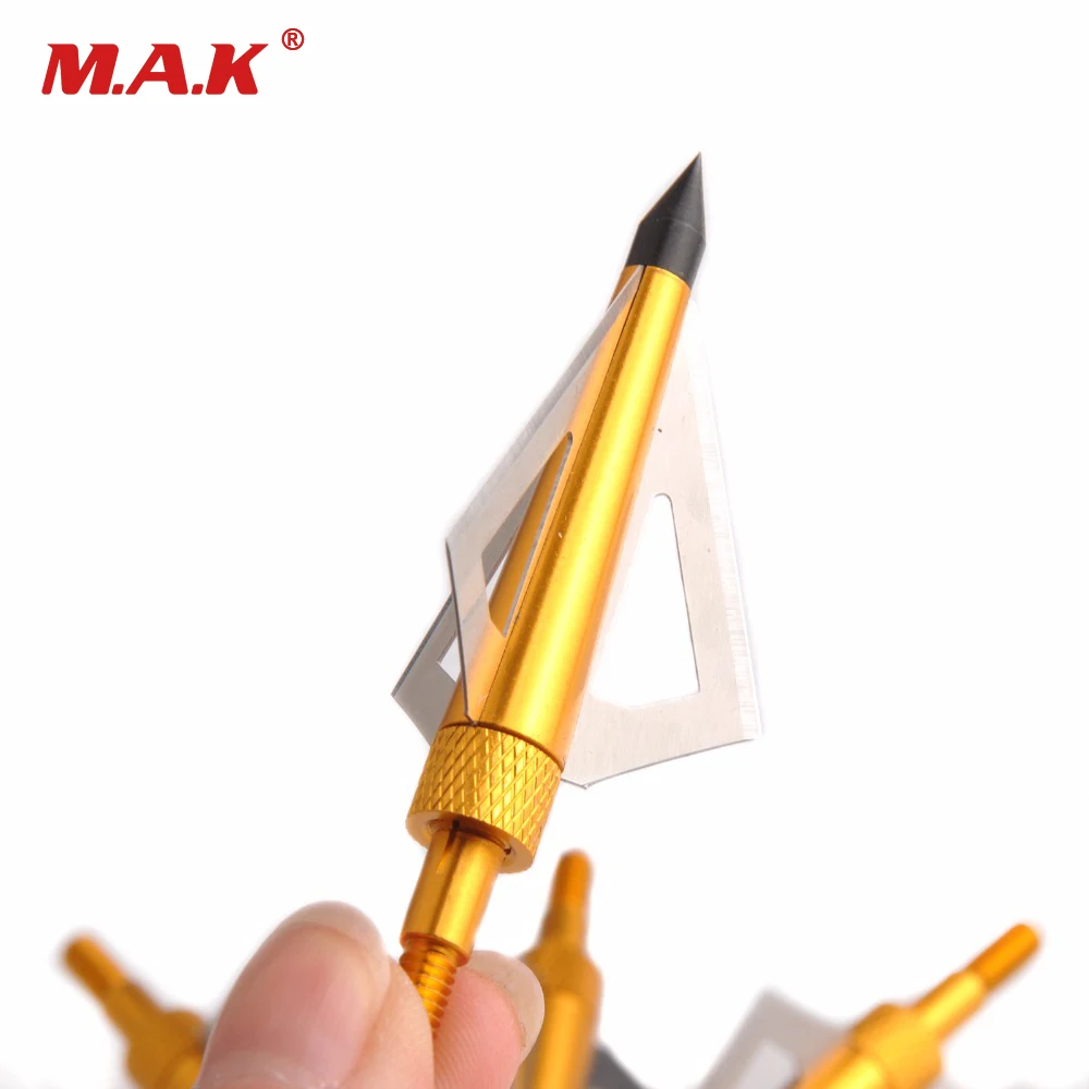 125 Grano Caccia Balestra Freccia Freccia Con 3 Lame Fisse Vestito Per Tutti Sostituire La Testa Di Freccia Nel Tiro Con L'Arco