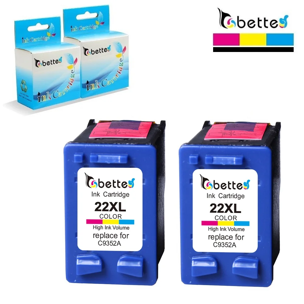 

2PK, Bette Ink Cartridge Replacement for HP 22 XL DeskJet F385 F390 F394 F4100 F4135 F4140 F4150 F4172 F4175 F4180 F4185 F4190