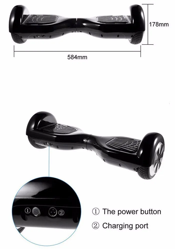 Buy Self Balancing Scooter With Bluetooth Side Led 6.5 Inch Wheel Size