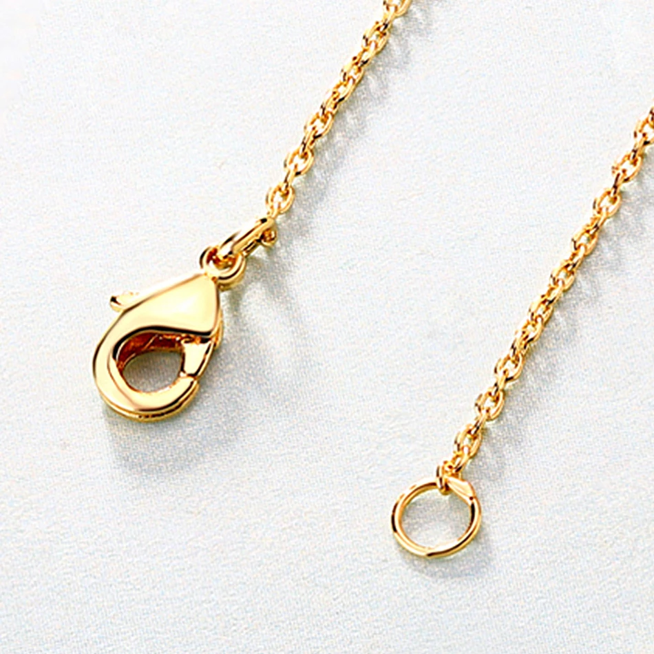 ALLNOEL Pink Enamel Butterfly Necklace For Women 9K Gold Plated Wedding Marriage Jewelry Anniversary Engagement Gifts On March 8 (8)