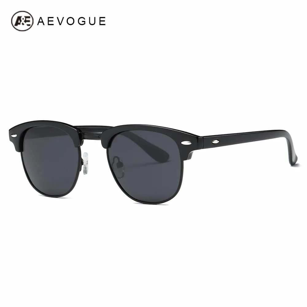 

AEVOGUE Polarized Sunglasses Men Retro Semi-Rimless Polaroid Lens Summer Style Brand Designer Unisex Sun Glasses AE0550