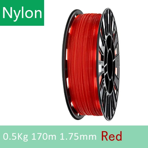 NYLON red 0.5kg Дерево/PETG/TPU = FLEX/нейлон/TABS Филамент пластик YOUSU для 3d принтера ANET ENDER/1 кг 340 м/диаметр 1,75 мм/ из города - Цвет: NYLON red 0.5kg