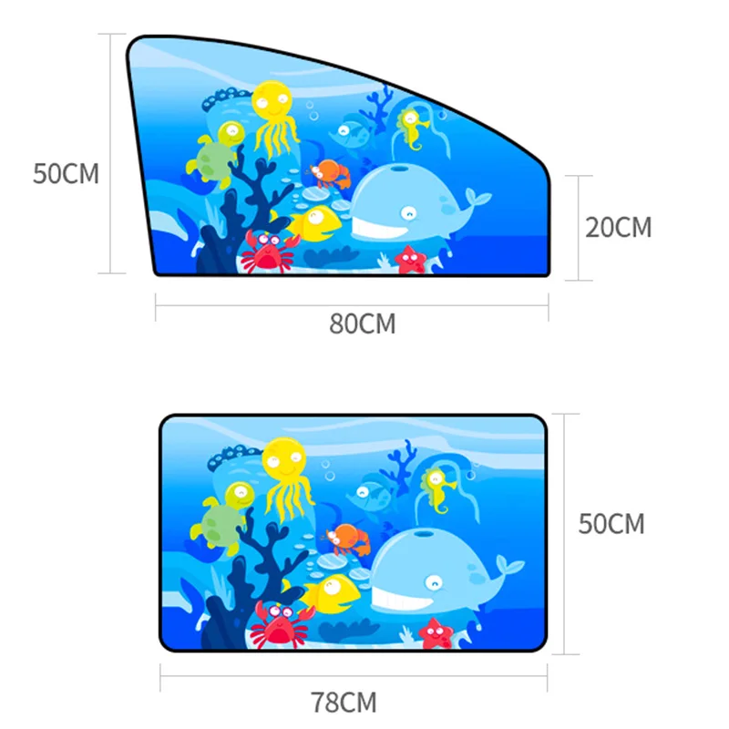 Универсальный автомобильный солнцезащитный козырек, магнитная занавеска, мультяшный Детский защитный оконный солнцезащитный козырек, занавеска, жалюзи, солнцезащитный козырек