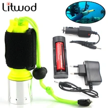 Z20 nova lanterna led 2000lm cree t6 led à prova dunderwater água subaquática mergulho lanterna tocha lâmpada de luz para mergulho luz