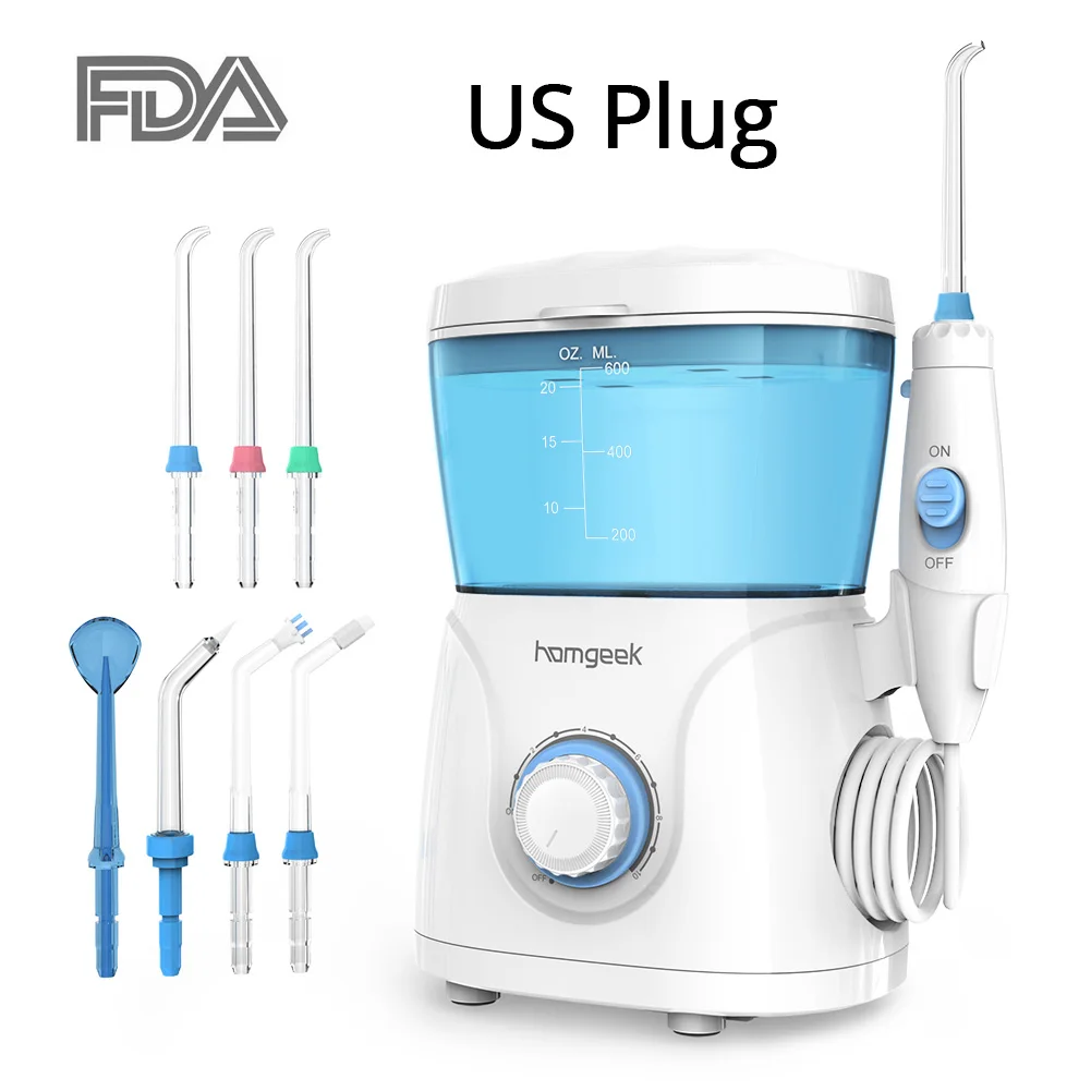 US plug Высококачественный ирригатор для полости рта, зубочистки, стоматологические зубочистки, водный Флоссер, отбеливающий зуб, зубочистка, ирригатор для зубов - Цвет: US plug