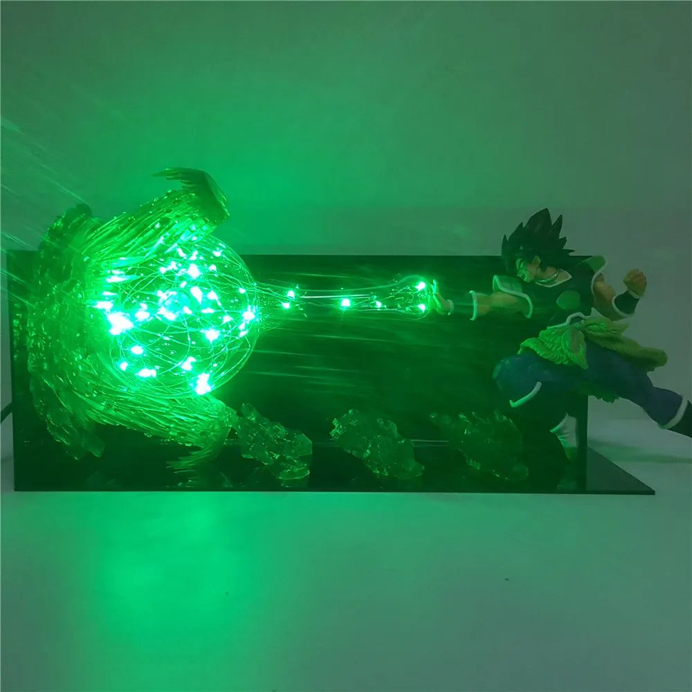 Action Figure Dragon Ball Z Broly LED Night Light Dragon Ball Super Saiyan Broli Anime Ultimate Soldier Broly Toys for Children