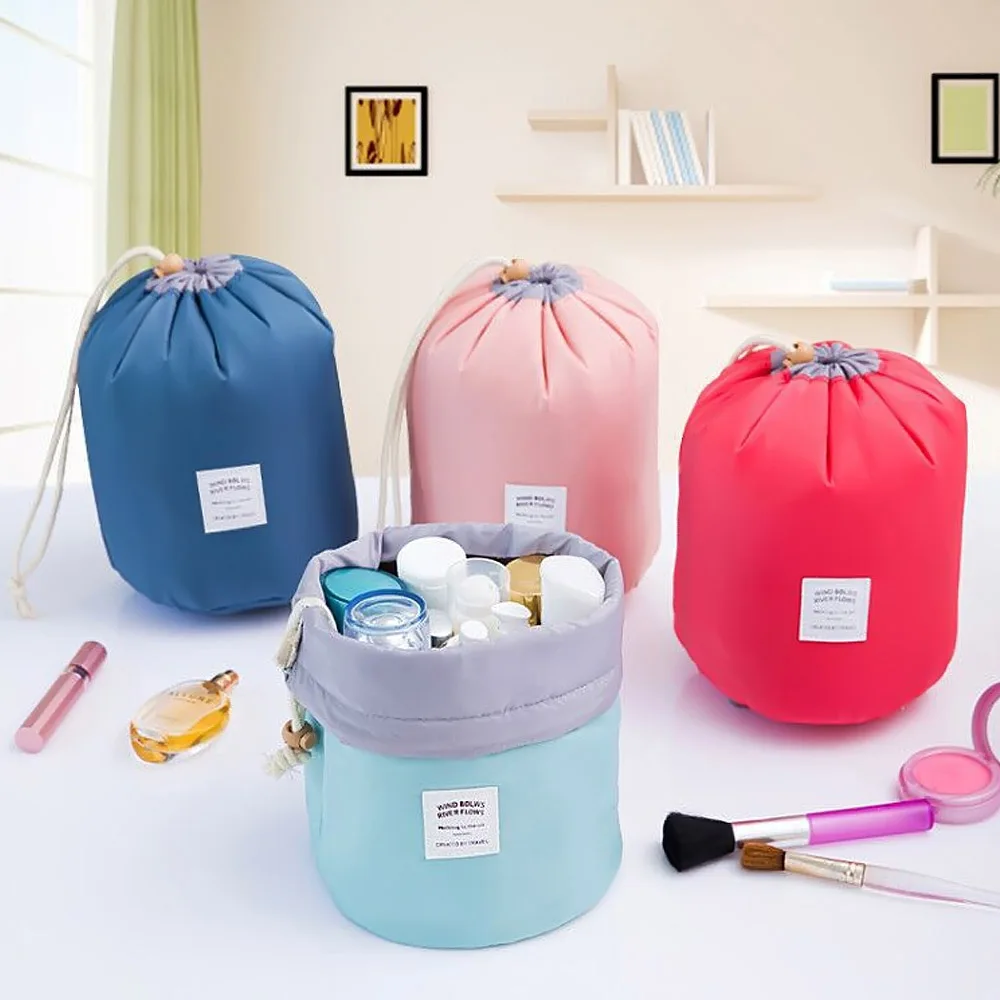 

Cosmetics Bags Makeup Brushes Blusher Powder Brushes Box Big Pink Capacity Travel Bag Beauty Tools Container