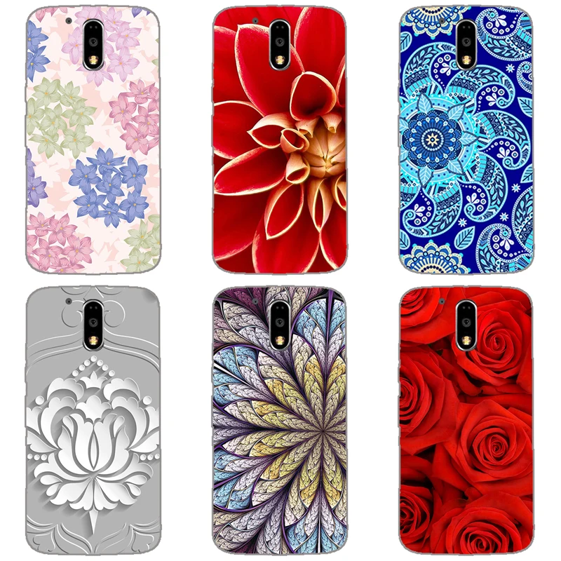 

Fashion Soft Silicone Case For Motorola Moto G4 5.5"Cat Dog Animal Flower Mobile Phone Bag shell Cool Painting Case Cover