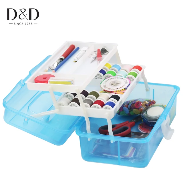 D&D Household Sewing Kits Plastic Storage Box Handstitch Sewing Needle