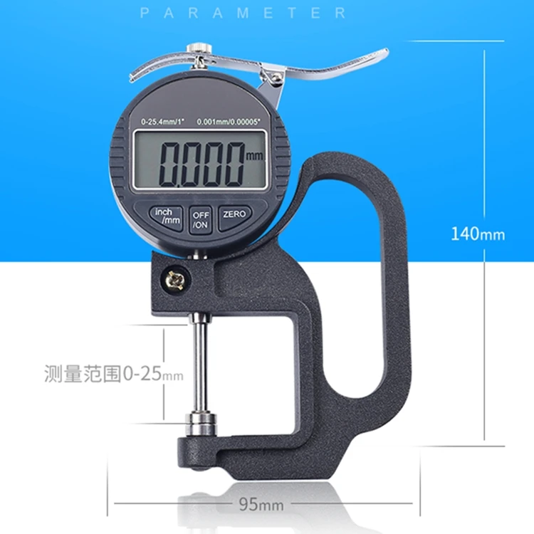 0-25 мм цифровой толщиномер ЖК-дисплей толщина микрометра метр Ширина микрометра измерительные инструменты точность вывода данных 0,001 мм