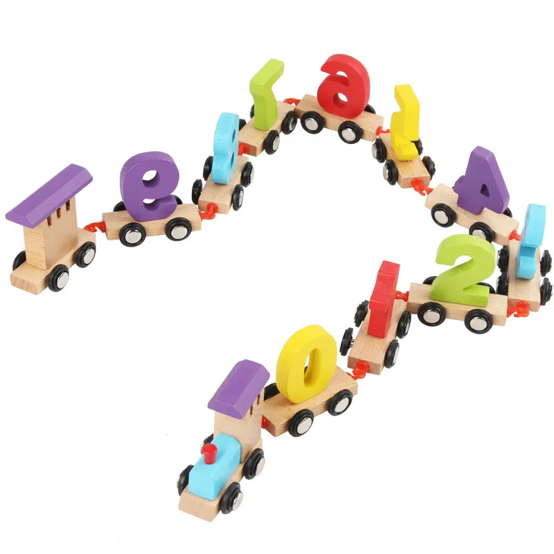 Los niños de madera Matemáticas Digital número tren bebé juguetes Brinquedos Educativos 1 Unidades 12 piezas Los niños de madera Matemáticas Digital número tren bebé juguetes Brinquedos Educativos 1 Unidades 12 piezas