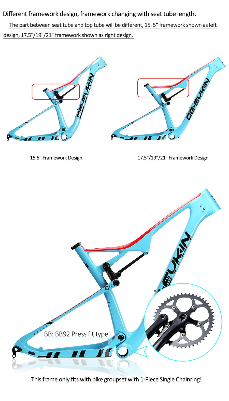 Flash Deal OG-EVKIN CF-049 Mountain Bike Frame (XC) T800 Carbon MTB Frame Glossy 29er Carbon Fiber EPS Molding Carbon Bicycle Frame 4 Flash Deal OG-EVKIN CF-049 Mountain Bike Frame (XC) T800 Carbon MTB Frame Glossy 29er Carbon Fiber EPS Molding Carbon Bicycle Frame 4