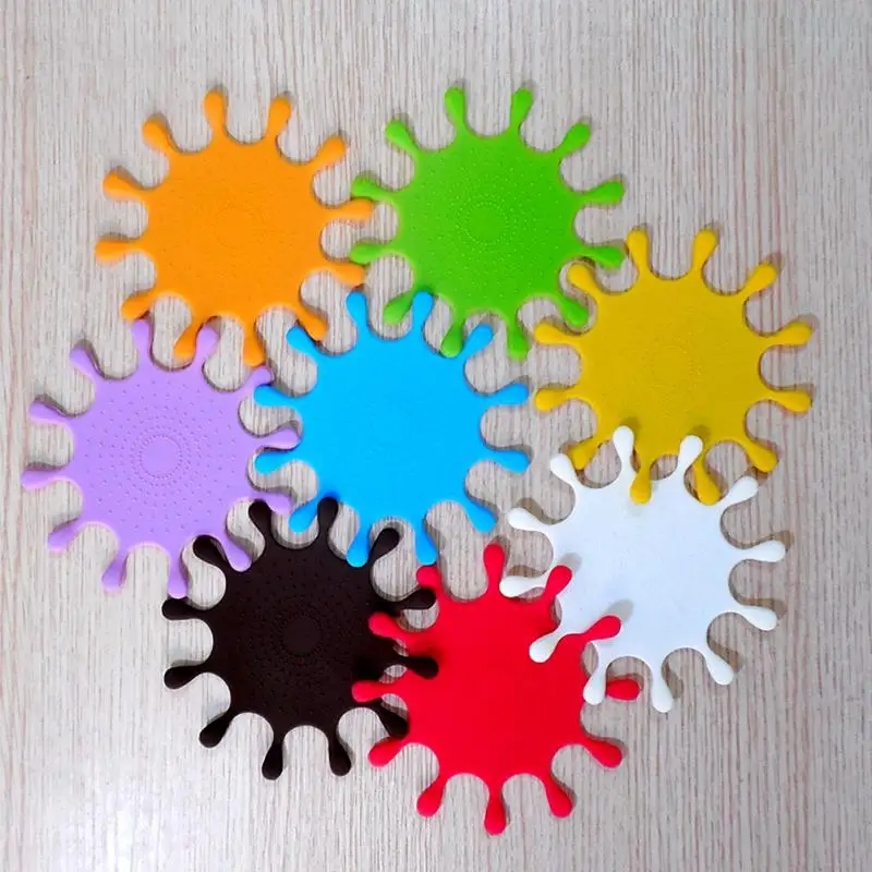

Water-drop Shape Silicone Drink Coasters Table Cup Mat Home Decor Coffee Drink Cup Placemat Tableware Gadgets