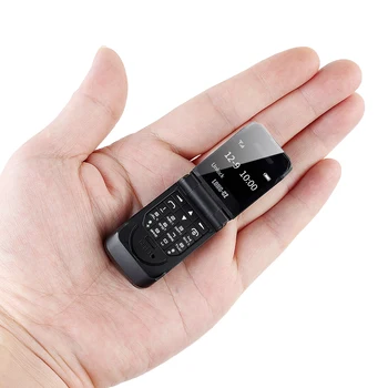 

LONG-CZ J9 0.66"Mini Filp Cellphone Smallest clamshell FM Wireless Bluetooth 3.0 Dialer Handsfree Earphone Single SIM Card phone