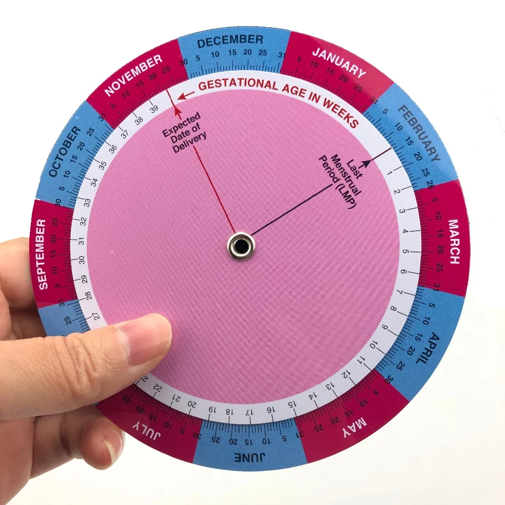 1 шт. пвх калькулятор беременности колесо беременность Гониометр Ожидаемая дата рождения калькулятор