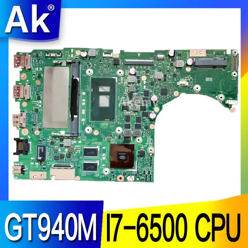 AK K401UB материнская плата для ноутбука I7-6500 процессор GT940M для ASUS K401U A401UB K401UQ тест материнской платы K401UB тест ОК