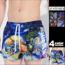 Austinbem мужские мужчины Любовь волшебная картина водные виды спорта плавательные штаны Серфинг Спортивные шорты