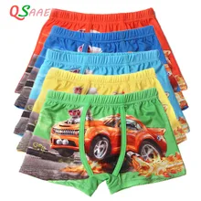 5 штук в партии, Детские хлопковые носки из модифицированного вискозного волокна детское нижнее белье трусы-боксеры для мальчиков, трусы Шорты мультфильм 2-8year для маленьких мальчиков