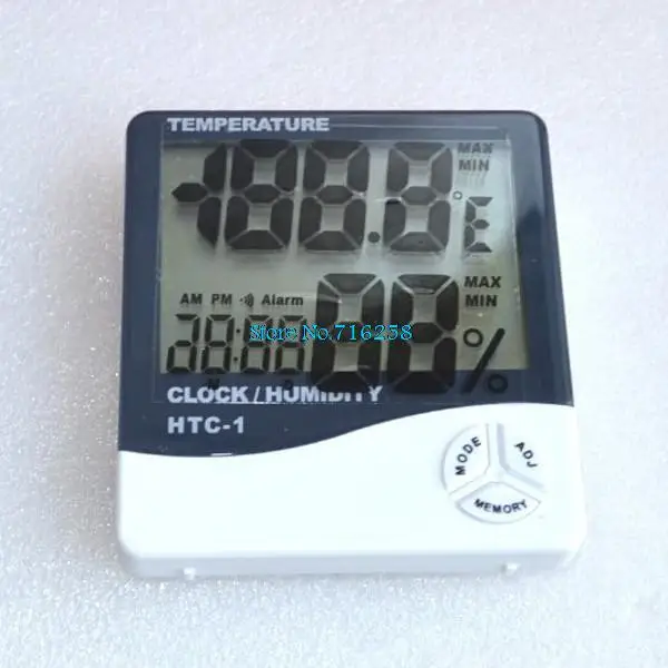 

For HTC-1 High accuracy LCD Digital Thermometer Hygrometer Indoor Electronic Temperature Humidity Meter Clock Weather Station