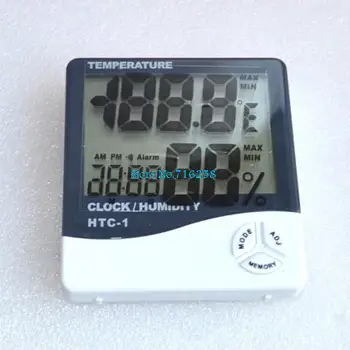 

For HTC-1 High accuracy LCD Digital Thermometer Hygrometer Indoor Electronic Temperature Humidity Meter Clock Weather Station