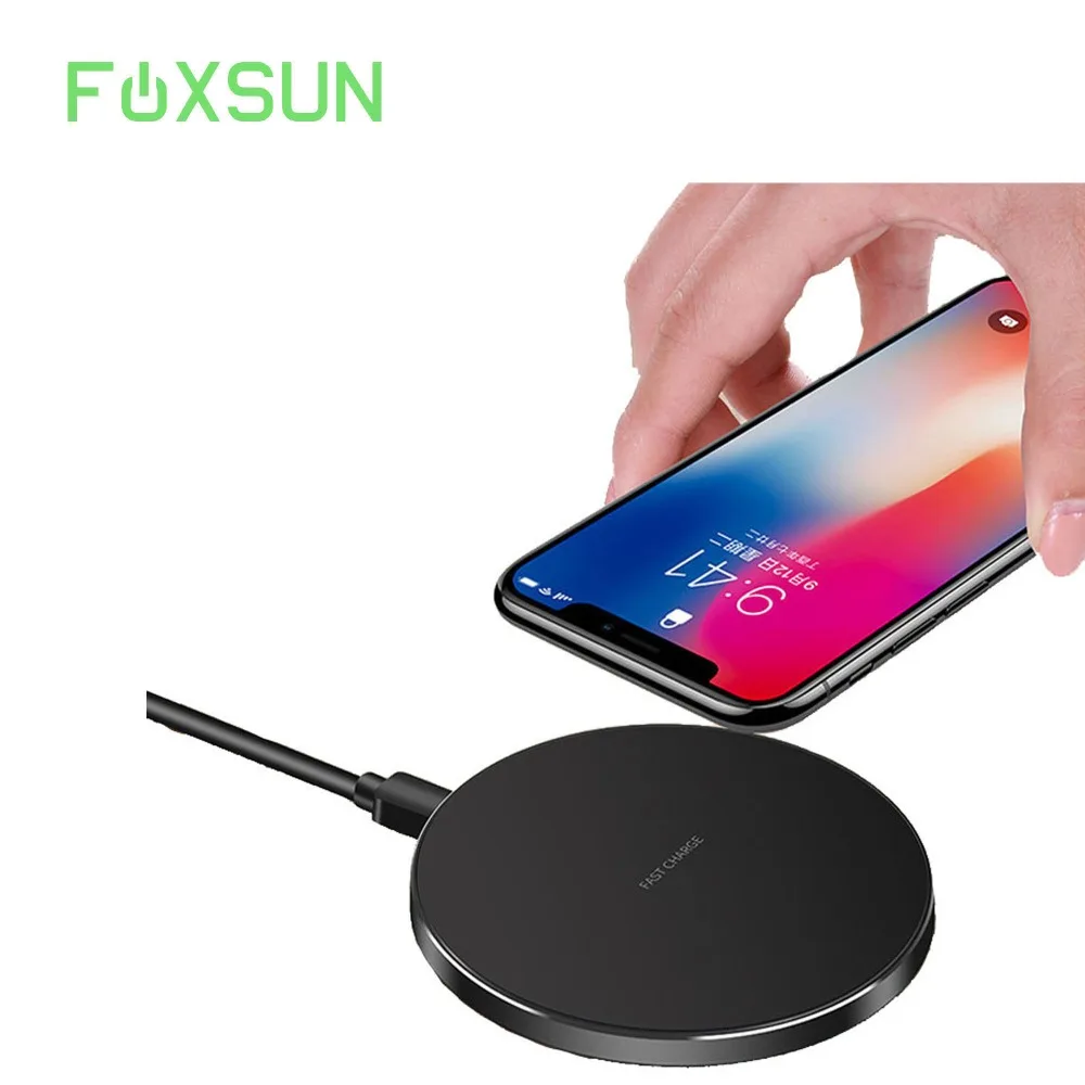 QI Fast Wireless ChargerWireless Charging Round Pad Smart Lighting Sensor For IPhone 8/8 Plus/IPhone XSamsung Galaxy S8S7S6 QI Fast Wireless ChargerWireless Charging Round Pad Smart Lighting Sensor For IPhone 8/8 Plus/IPhone XSamsung Galaxy S8S7S6