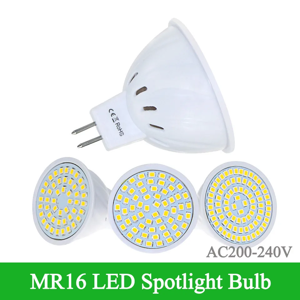 Bombillas Led E27 GU10 MR16 LED Spotlight SMD 2835 48led 60led 80led Lampada Lamp Kitchen Hotel Bedroom Lighting Lampara 220V