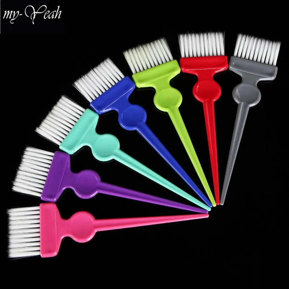 

1Pc Pro Salon Hair Coloring Dye Brush Plastic Handle Dyeing Tint Mixing Comb Stirred Dyestuff Barber Hairdressing Styling Tools