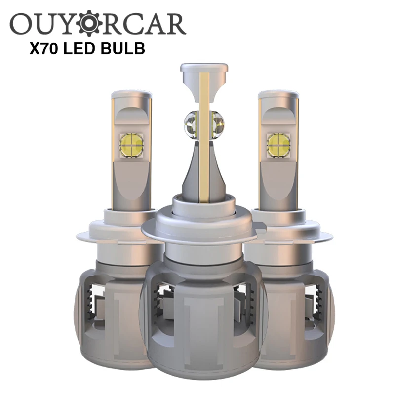 

X70 H4 H7 H1 9005 9006 Car LED Headlight Bulb H11 H8 D1S D2S D4S hp Led Lamp Chip 120W 15600LM Headlamp Fog Lights 6000K