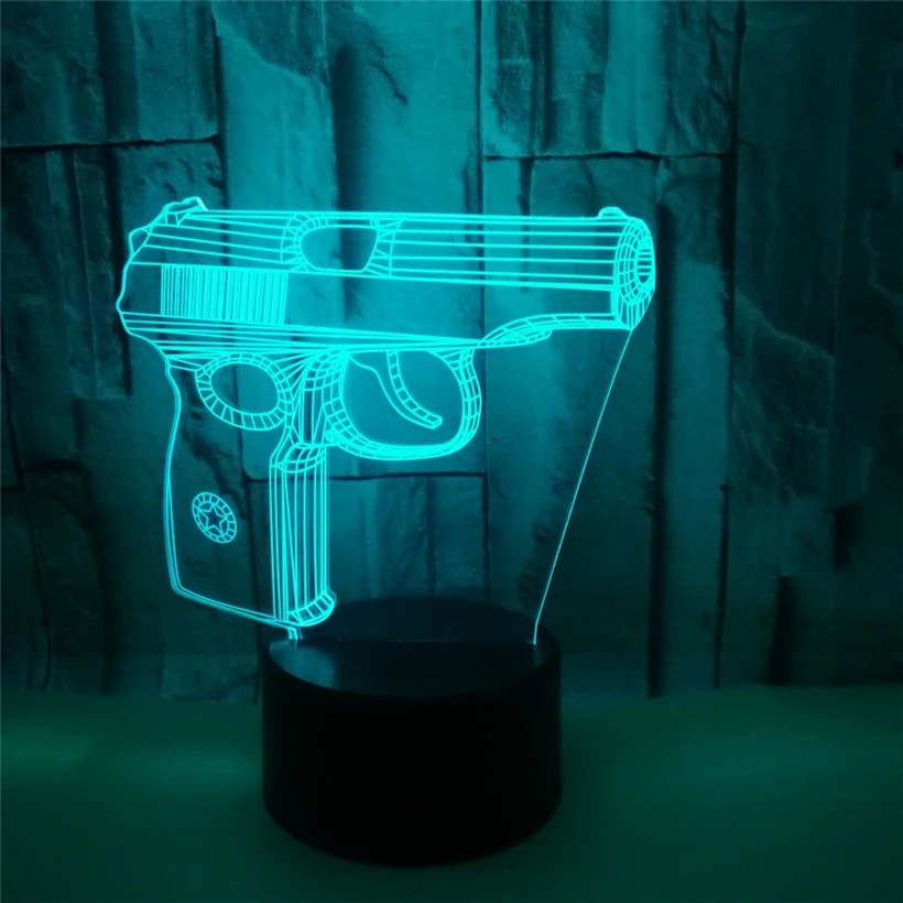 gun 3D night light (5)
