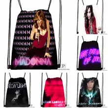 Пользовательские Знаменитости Деми Ловато Drawstring сумка-рюкзак милый рюкзак дети сумка(черный назад) 31x40 см#180531-03-74