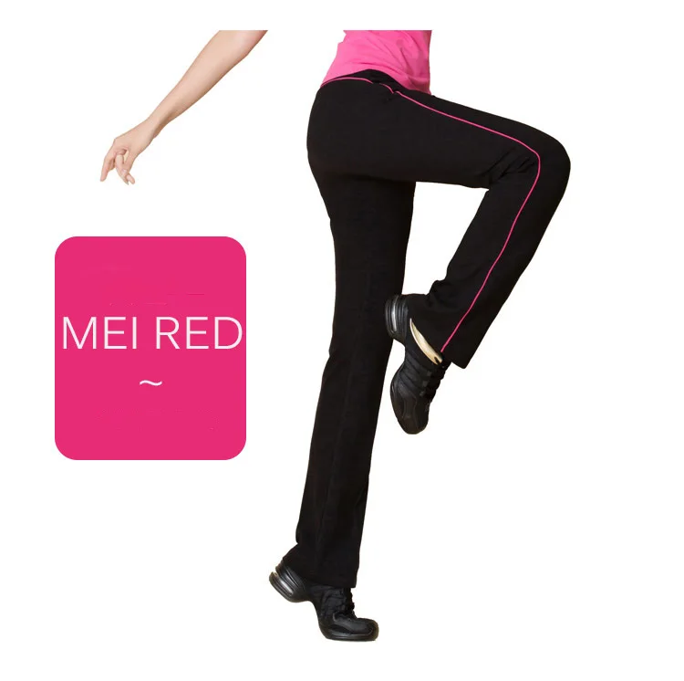 Новинка, модные женские штаны для йоги, Мягкие штаны, квадратные штаны для танцев, штаны для фитнеса, спортивные штаны, горячая Распродажа, DL 55 - Цвет: Rose Red