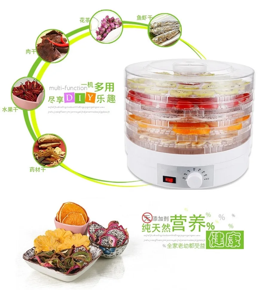 Wholesale 4pcs/lot Dried meal food dehydrator food fruit dryer household kitchen appliancesin