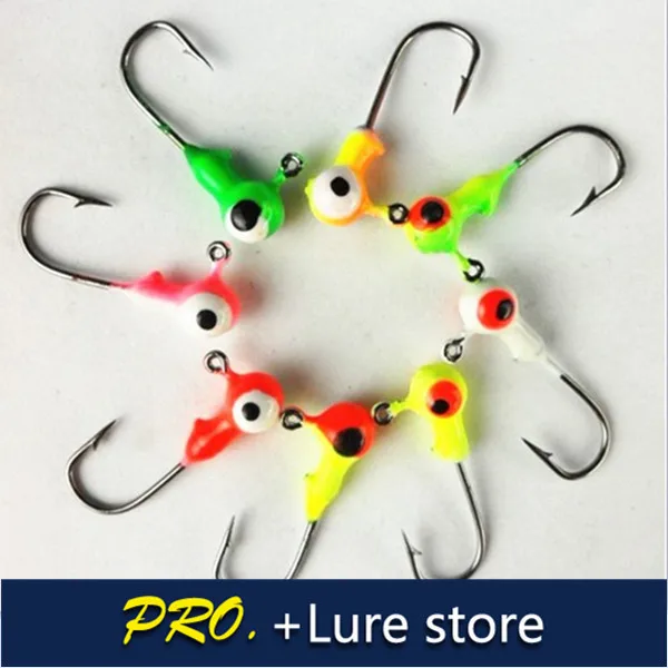 Buy Free shipping 20pcs 1g small jig head hooks with