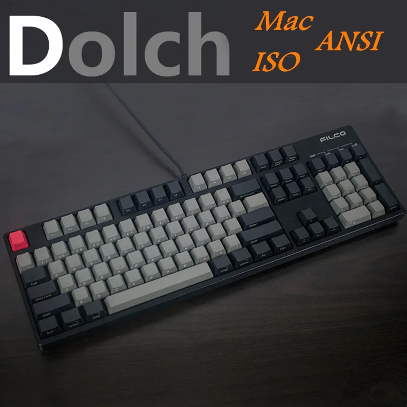 Продажа Крутой джаз черный серый смешанный Dolch толстый PBT 108 87 61 Keycap OEM профиль для Cherry MX переключатели клавиатура keycap добавить iso Mac ключ