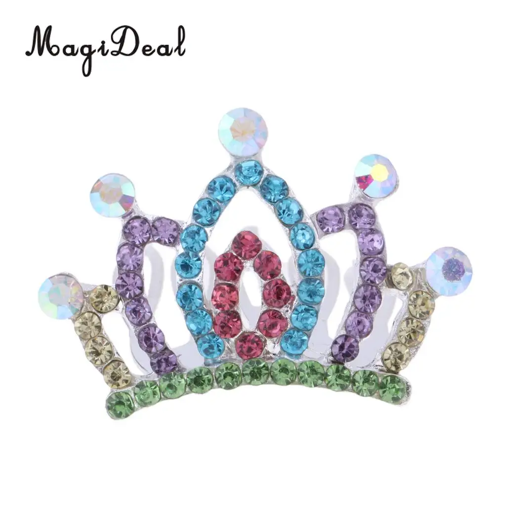 Elegant Royalty Tiara Princess Crystal Mini Tiara Crown Hairpins Headdress For Fashion Girl Doll Dress-up Accessory