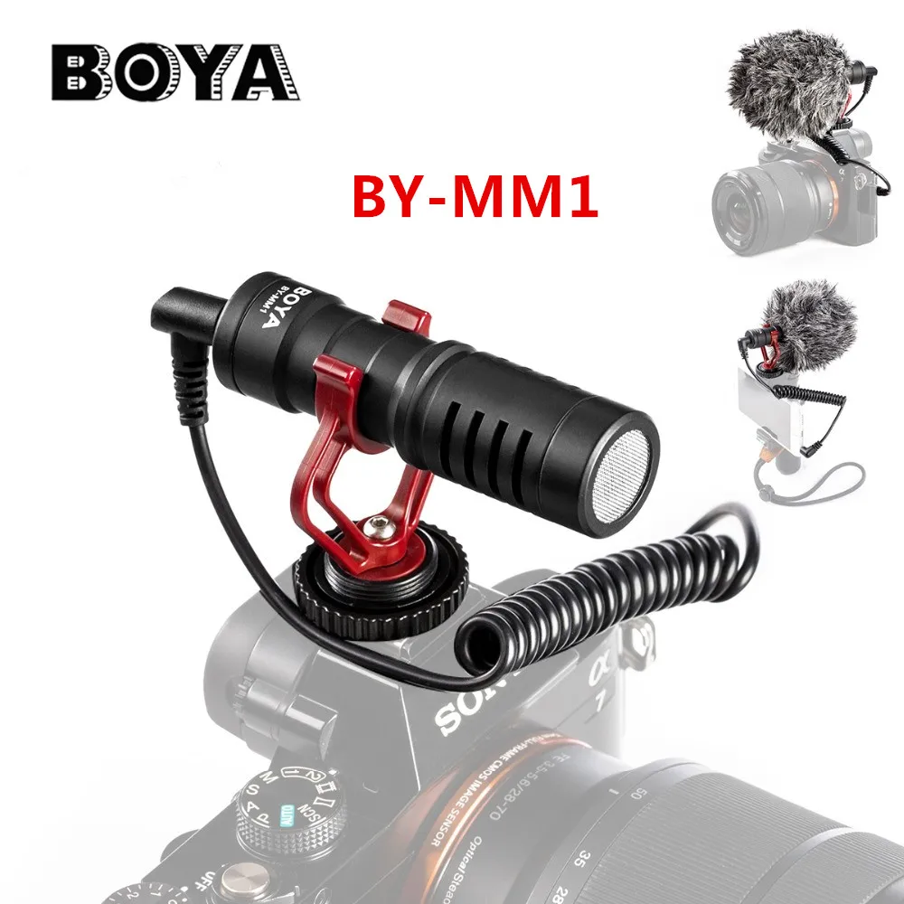 BOYA BY-MM1 видеозапись микрофон для DSLR камеры смартфон Osmo Карманный Youtube Vlogging микрофон для iPhone Android держатель для цифровой зеркальной камеры