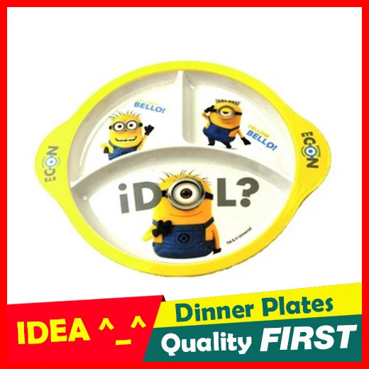 Us 25 97 Idea Kawaii Minions Dinner Plates Melamine Tableware Dishes Fruit Bowl Sushi Plate Decorative Trays Dishes Cake Pratos In Dishes