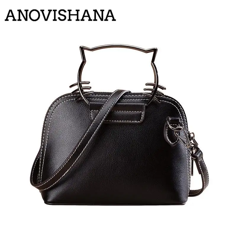 

ANOVISHANA Brand Cute Women Messenger Bag High Quality Cow Leather Small Crossbody Shell Bag Women messager Shoulder bags K063