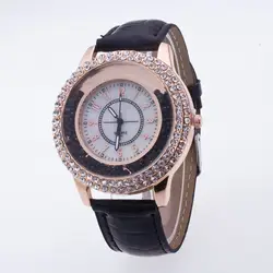 Роскошные женские часы черные модные повседневные женские кварцевые наручные часы винтажные кожаные женские Ретро часы с песком женские